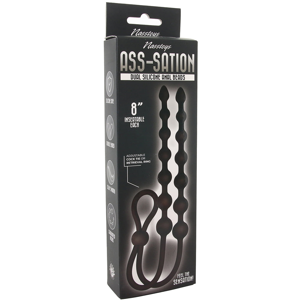 Ass-Station Dual Silicone Anal Beads: Unleash Exquisite Dual-Ended Pleasure
