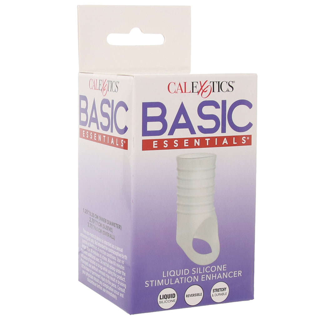 Basic Essentials Stimulation Enhancer Sleeve in Frosted