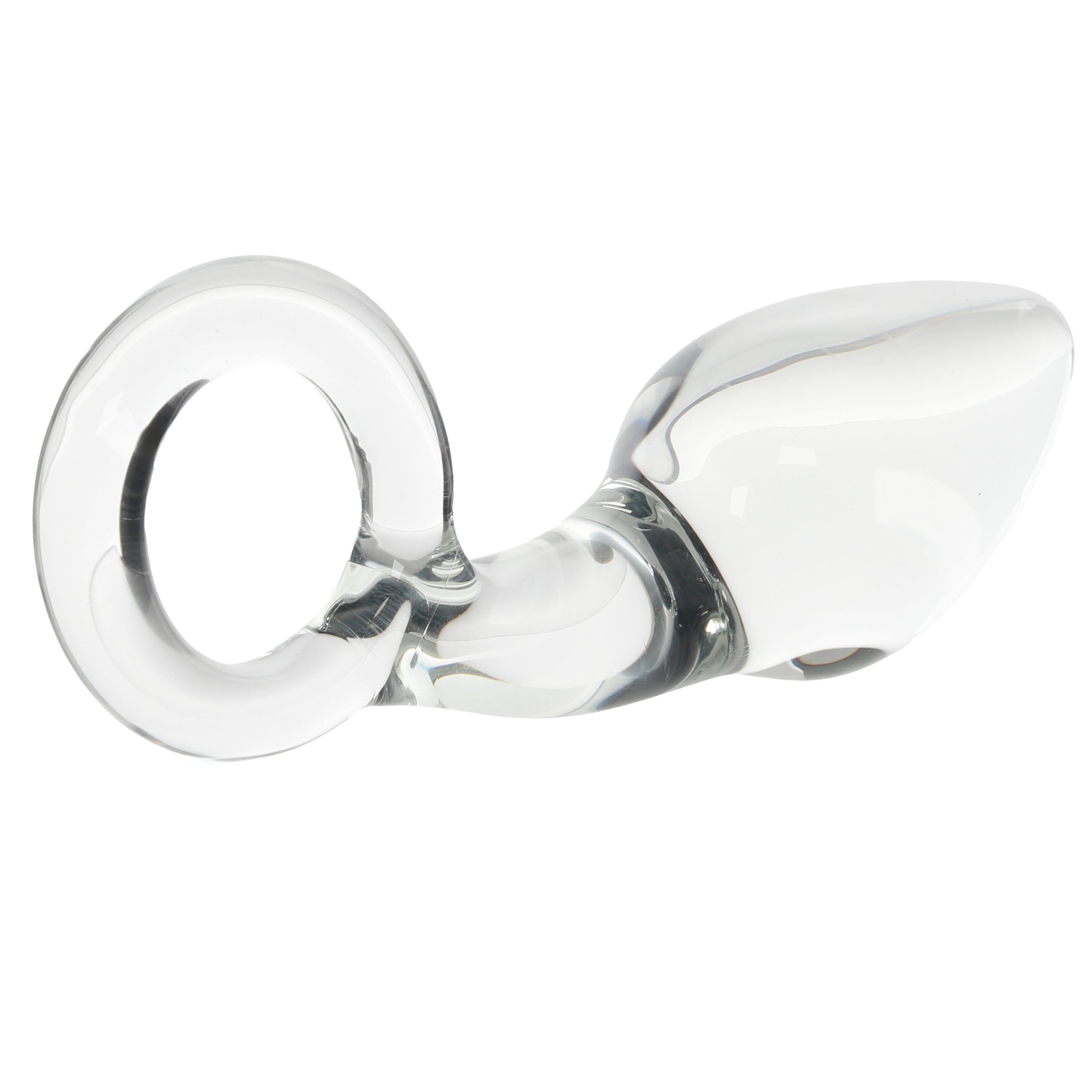 Clarity Utopian Delight Curved Glass Butt Plug