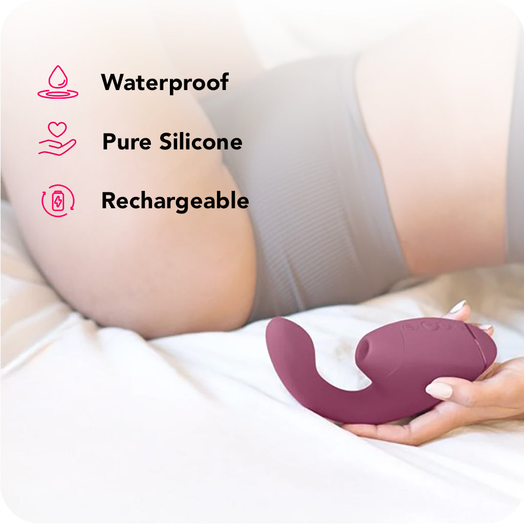 Womanizer Next Duo Clitoral Suction & G-Spot Vibe in Pink