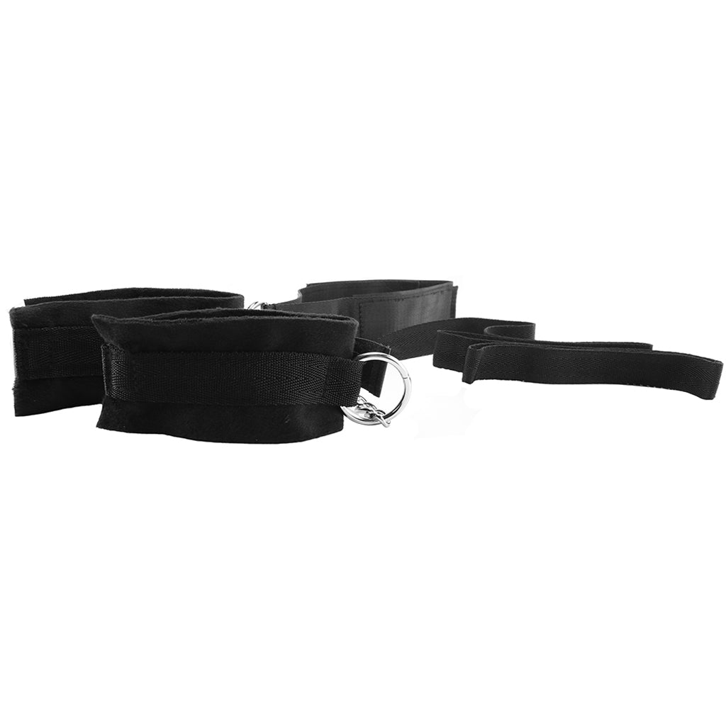 Lux Fetish: Elite Bondage Collar, Cuffs & Leash Set for Seductive Play