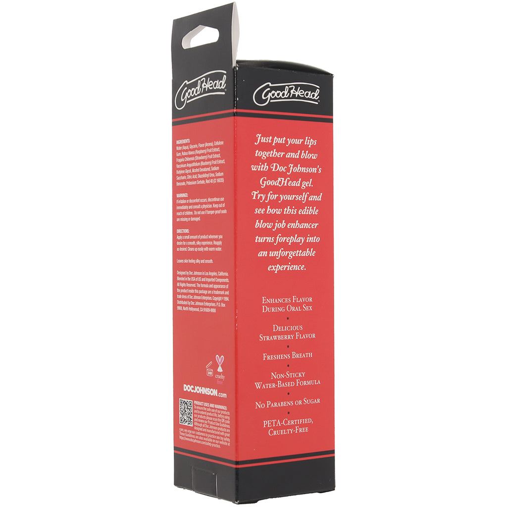 GoodHead Oral Delight Strawberry Gel - Luscious Edible Lube 4oz/113g