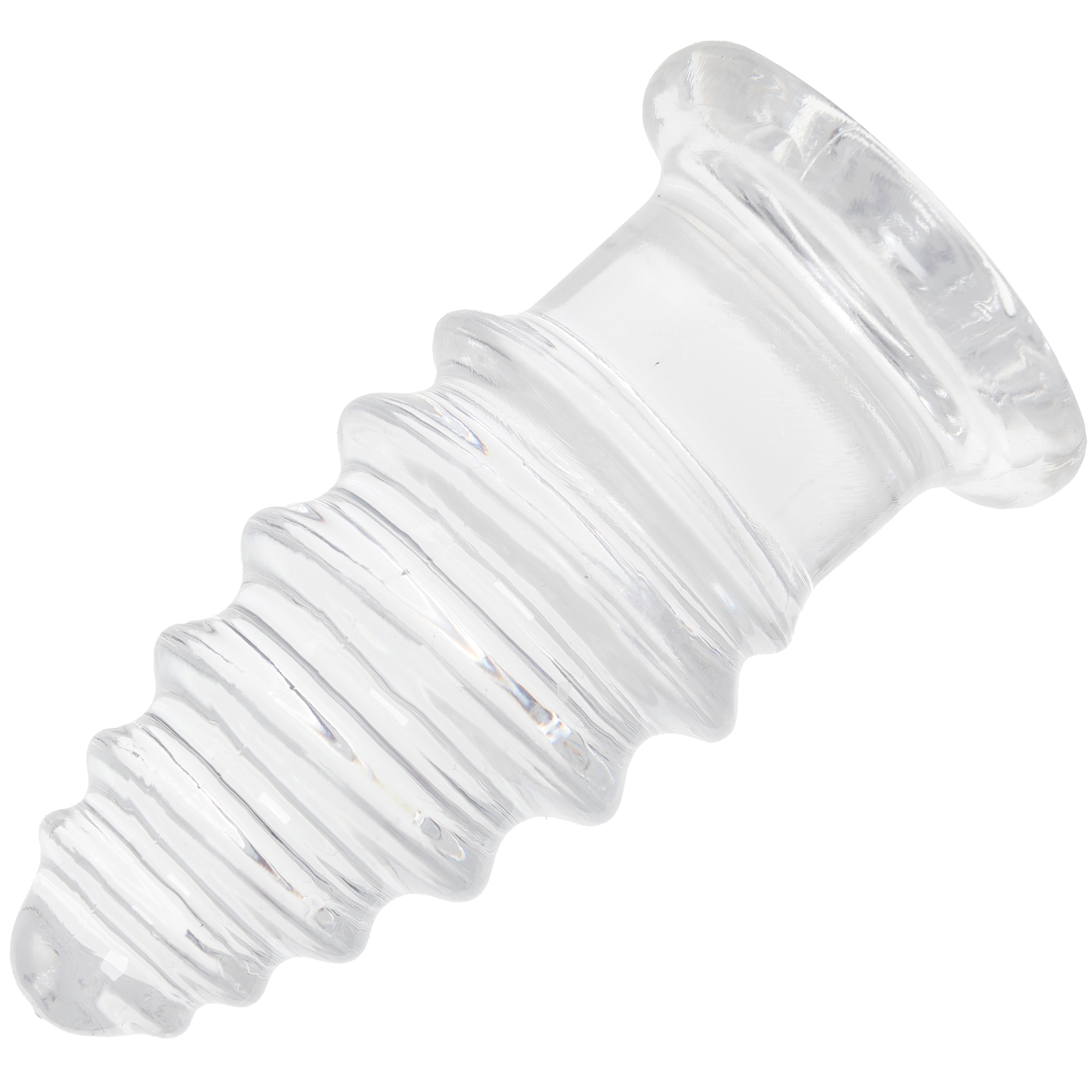 Crystal Jellies 5 Inch Anal Twist Butt Plug in Clear