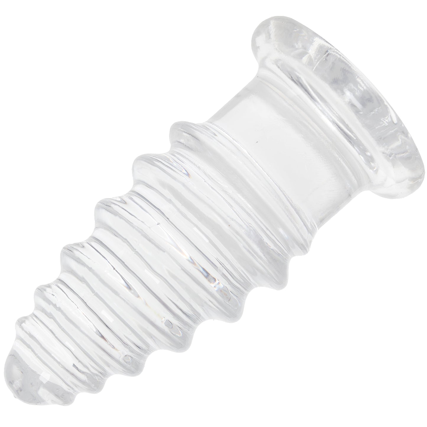 Crystal Jellies 5 Inch Anal Twist Butt Plug in Clear