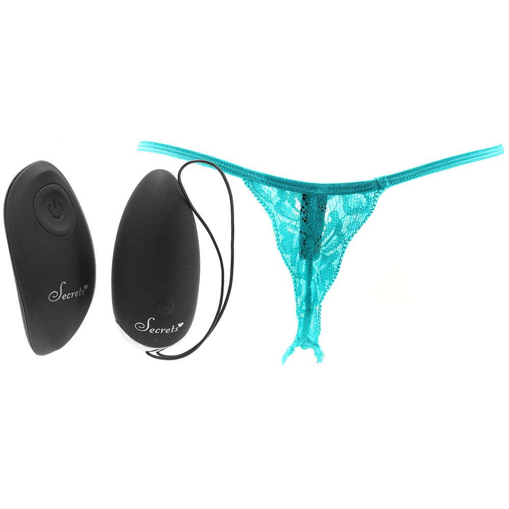Turquoise Lace Panty & Love Egg