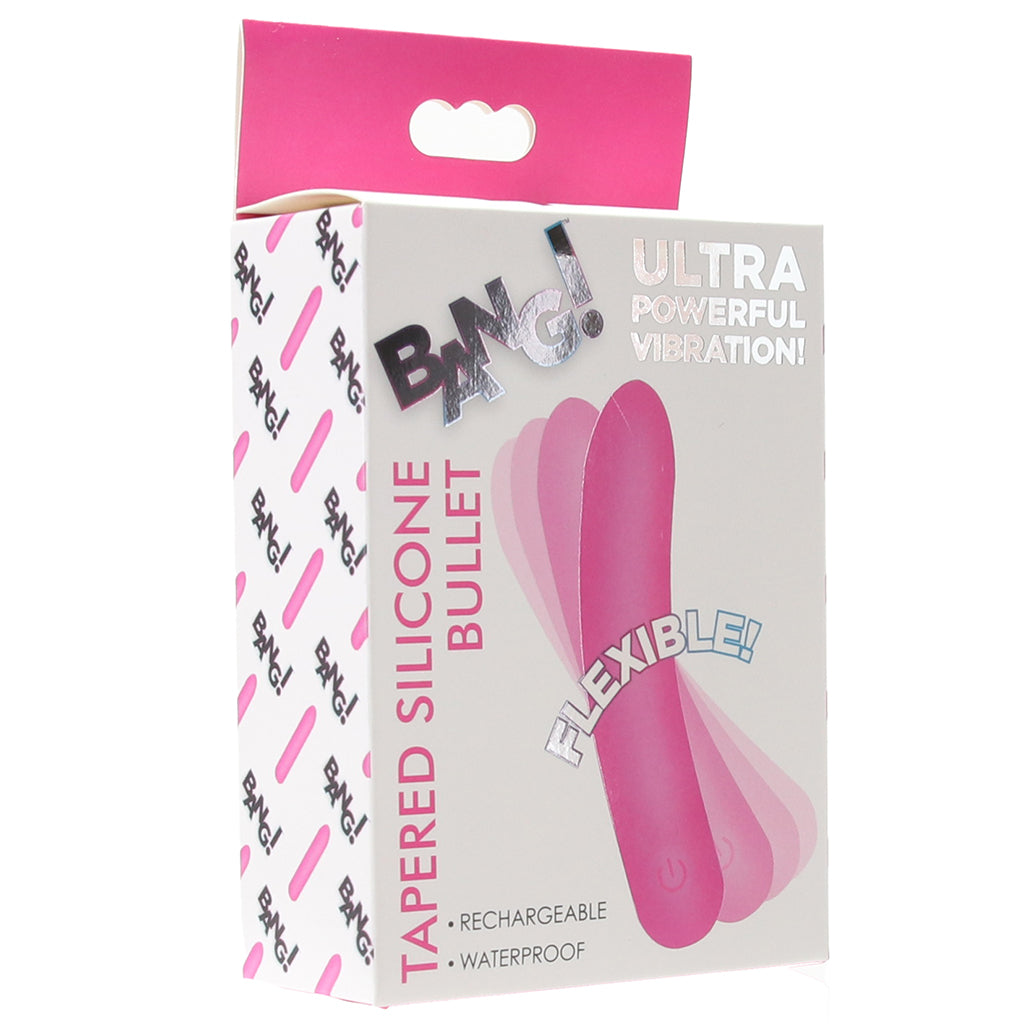 Bang! Bang! Flexible Tapered Silicone Bullet Vibe in Pink - Vibrators - HoneyHugs Canada (View 6)