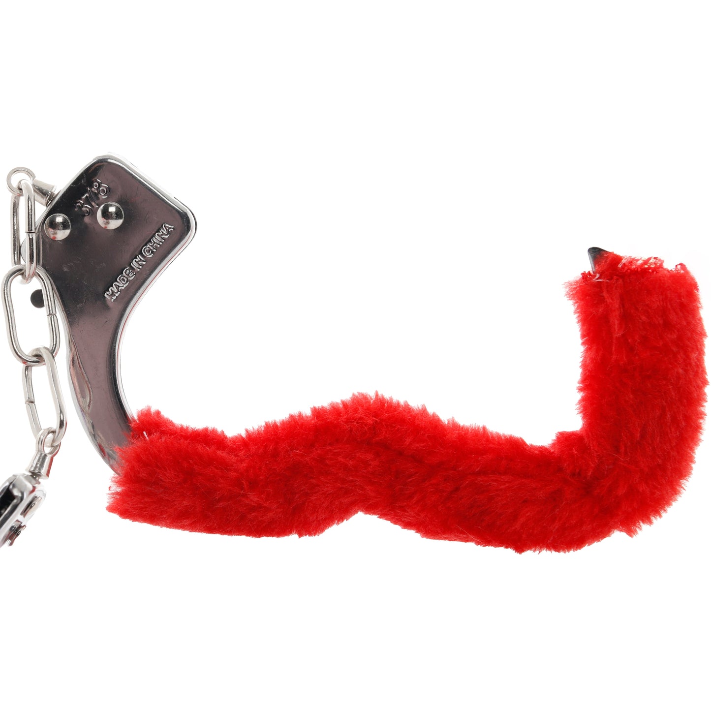 Furry Hand Cuffs in Red