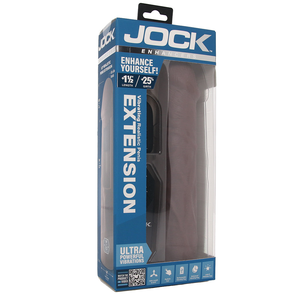 XR Brands Jock Vibrating Realistic Penis Extender in Dark - Dildos - HoneyHugs Canada (View 9)