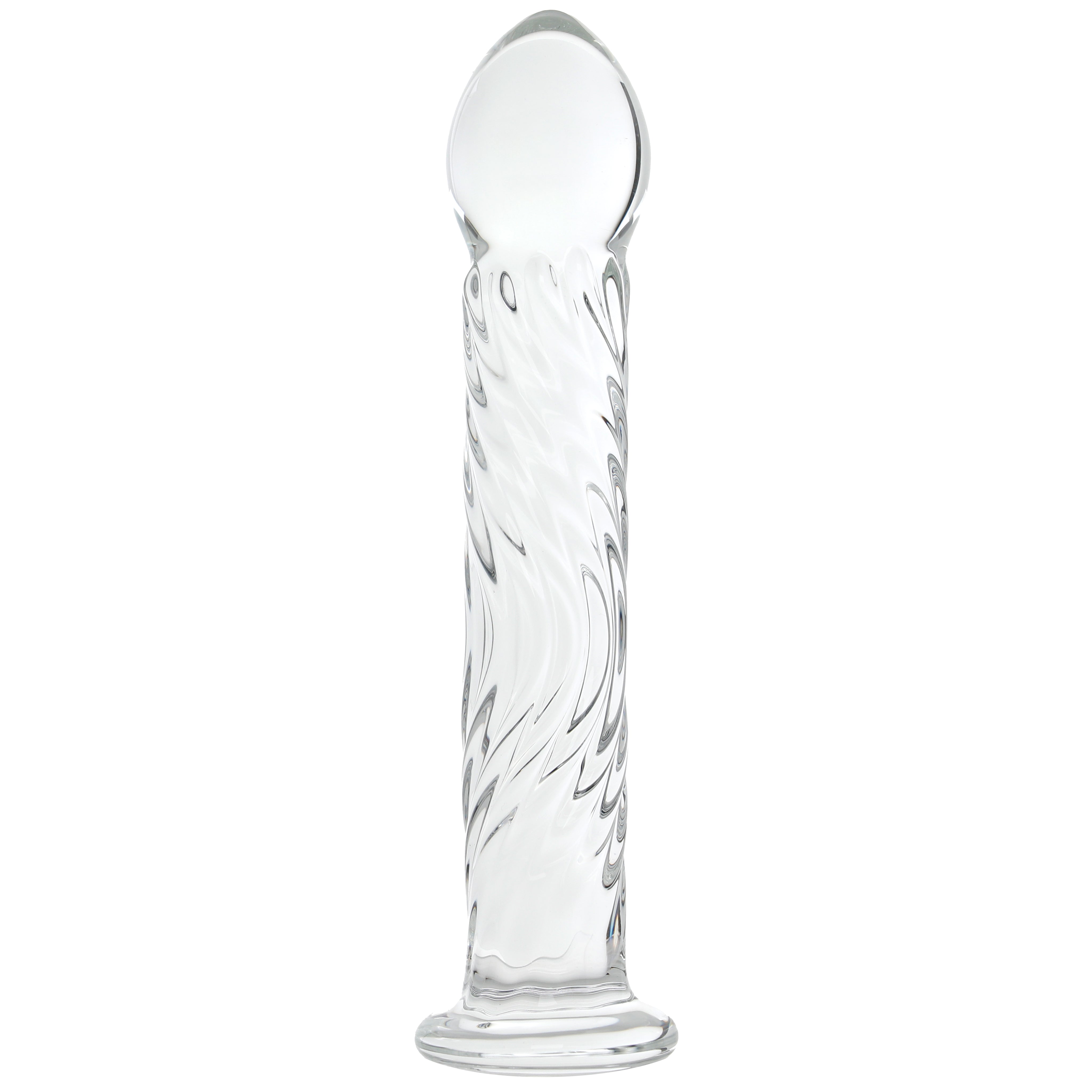 Clarity Seraphic Ripple Wavy Wonder Glass Dildo | G-Spot & Textured Pleasure