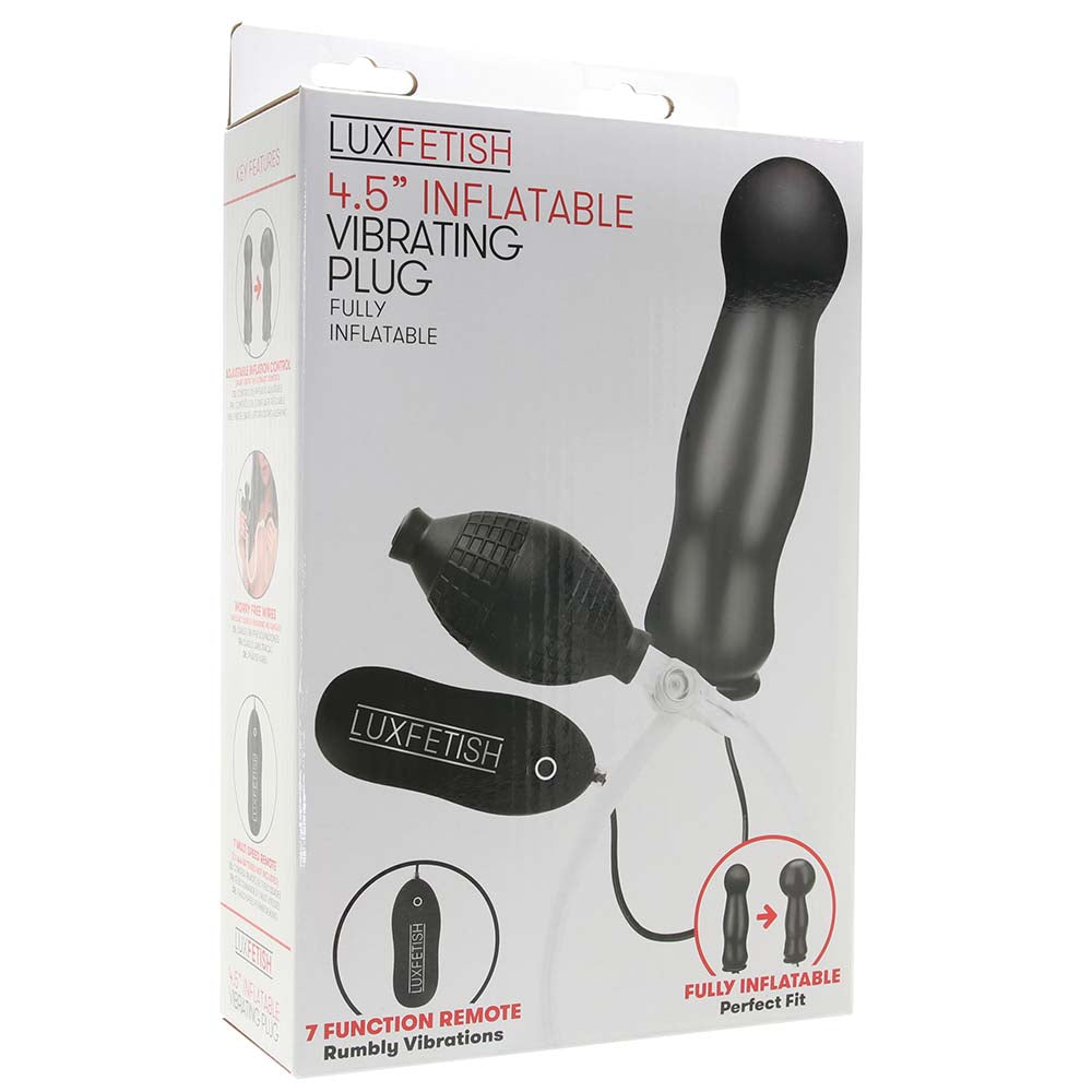 Lux Fetish 4.5 Inch Inflatable Vibrating Plug - Bondage - HoneyHugs Canada (View 6)