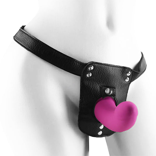 XR Brands Strap U Double Take Vibrating Dildo & Harness - Vibrators - HoneyHugs Canada