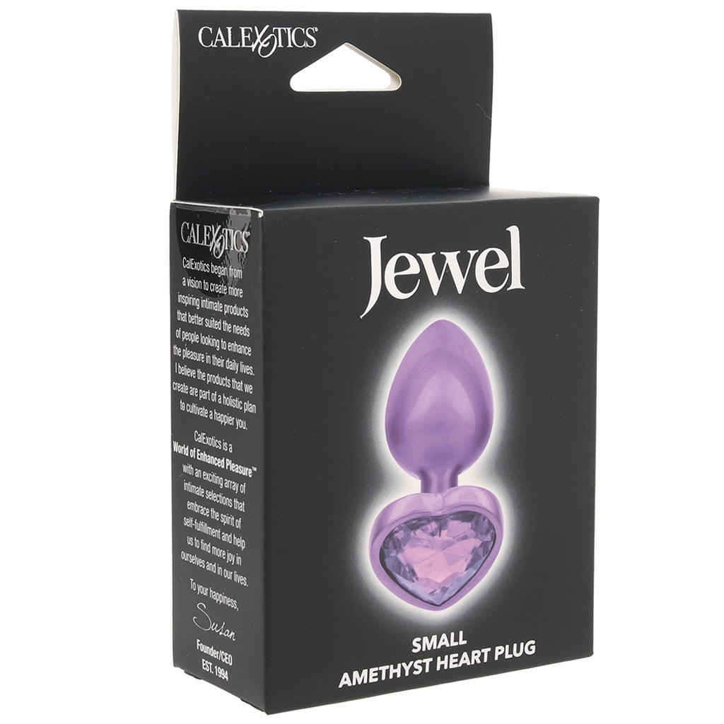 Jewel Amethyst Heart Plug in Small