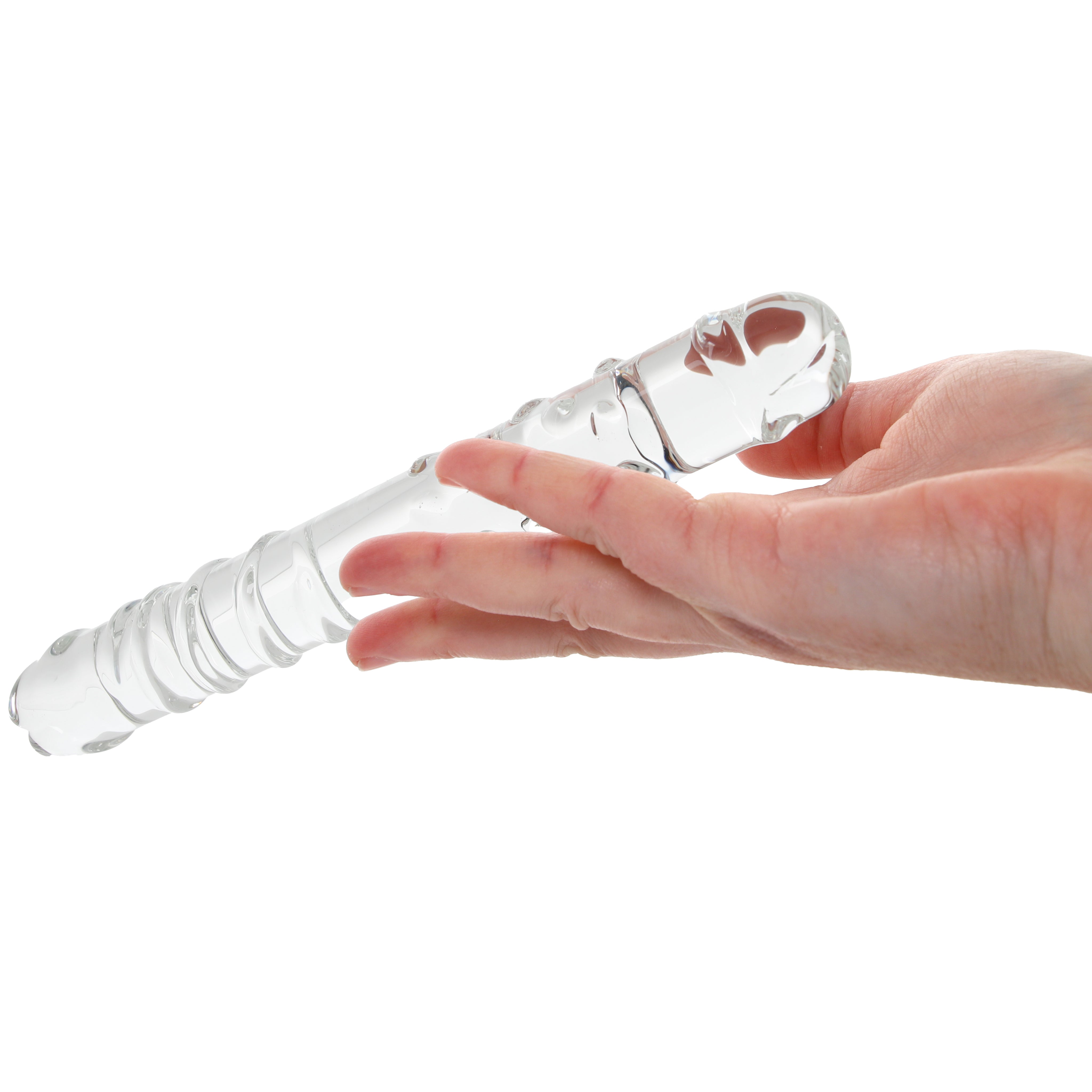 Clarity Elysian Sensation Double-Ended Glass Dildo