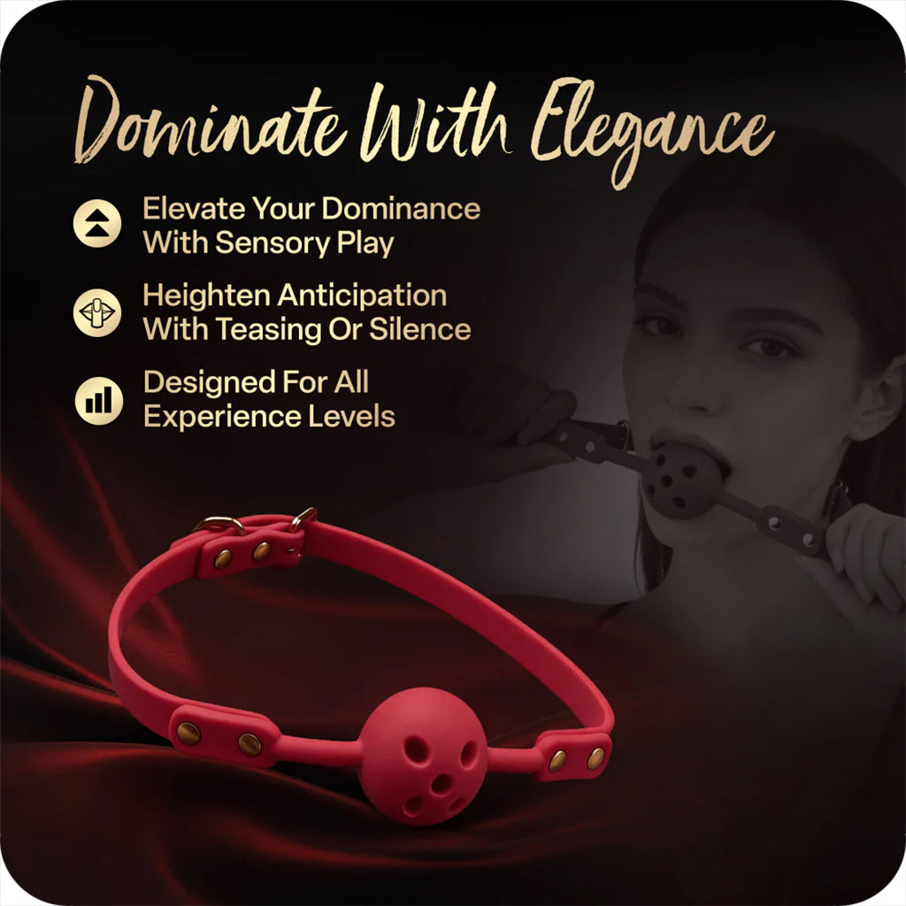 Temptasia Ardor Silicone Ball Gag in Red