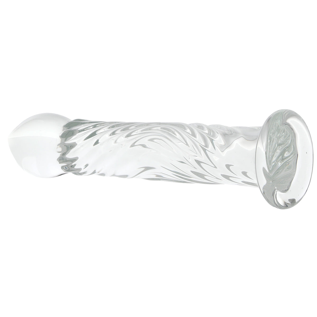 Clarity Seraphic Ripple Wavy Wonder Glass Dildo | G-Spot & Textured Pleasure