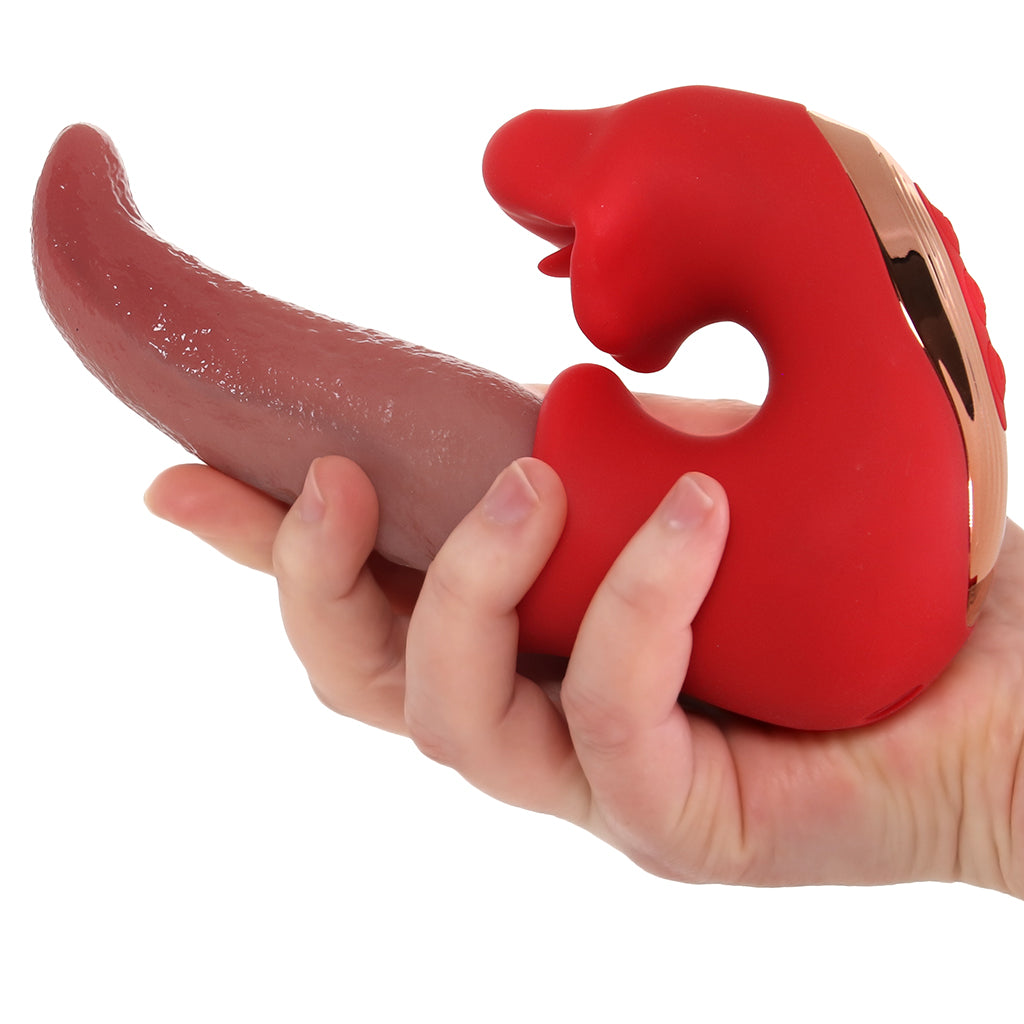 Lickgasm Lusty Licker Kissing Vibe | Dual-Tongue Oral & Clitoral Rabbit Vibrator