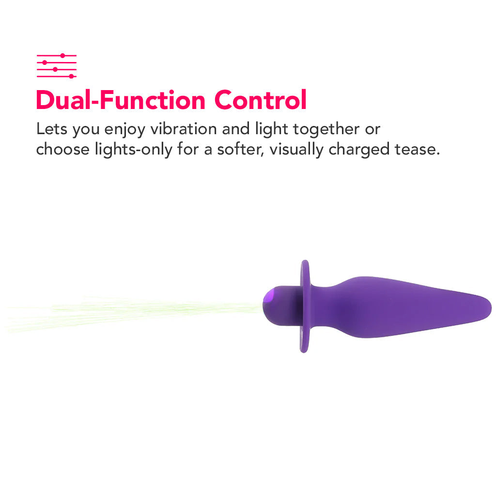 CalExotics Southern Lights Vibrating Butt Plug in Purple - Vibrators - HoneyHugs Canada (View 3)