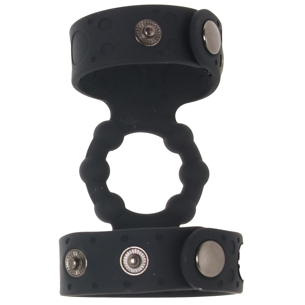 Elevate Every Sensation: Magic Beaded Cock Ring with Adjustable Ball Straps