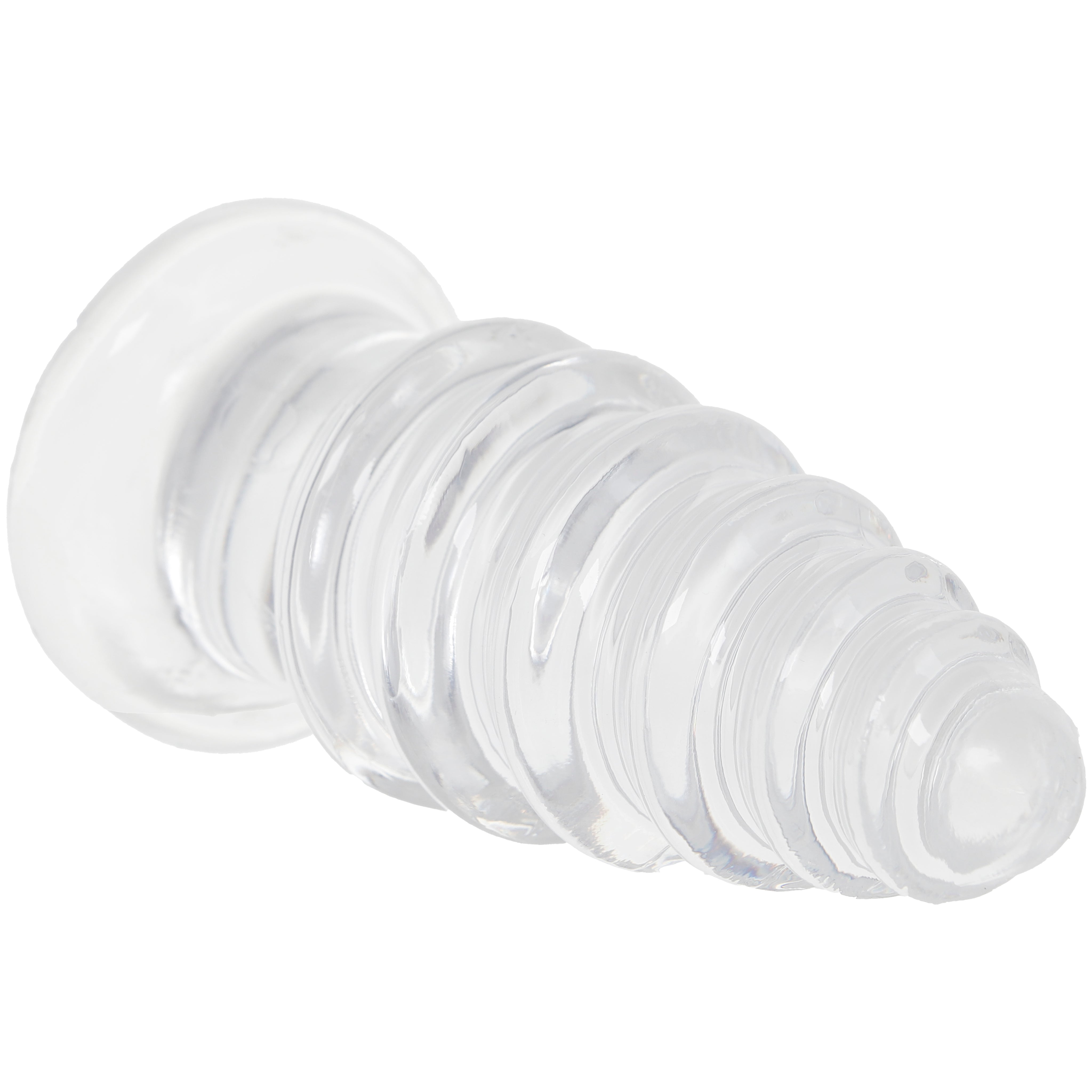 Crystal Jellies 5 Inch Anal Twist Butt Plug in Clear