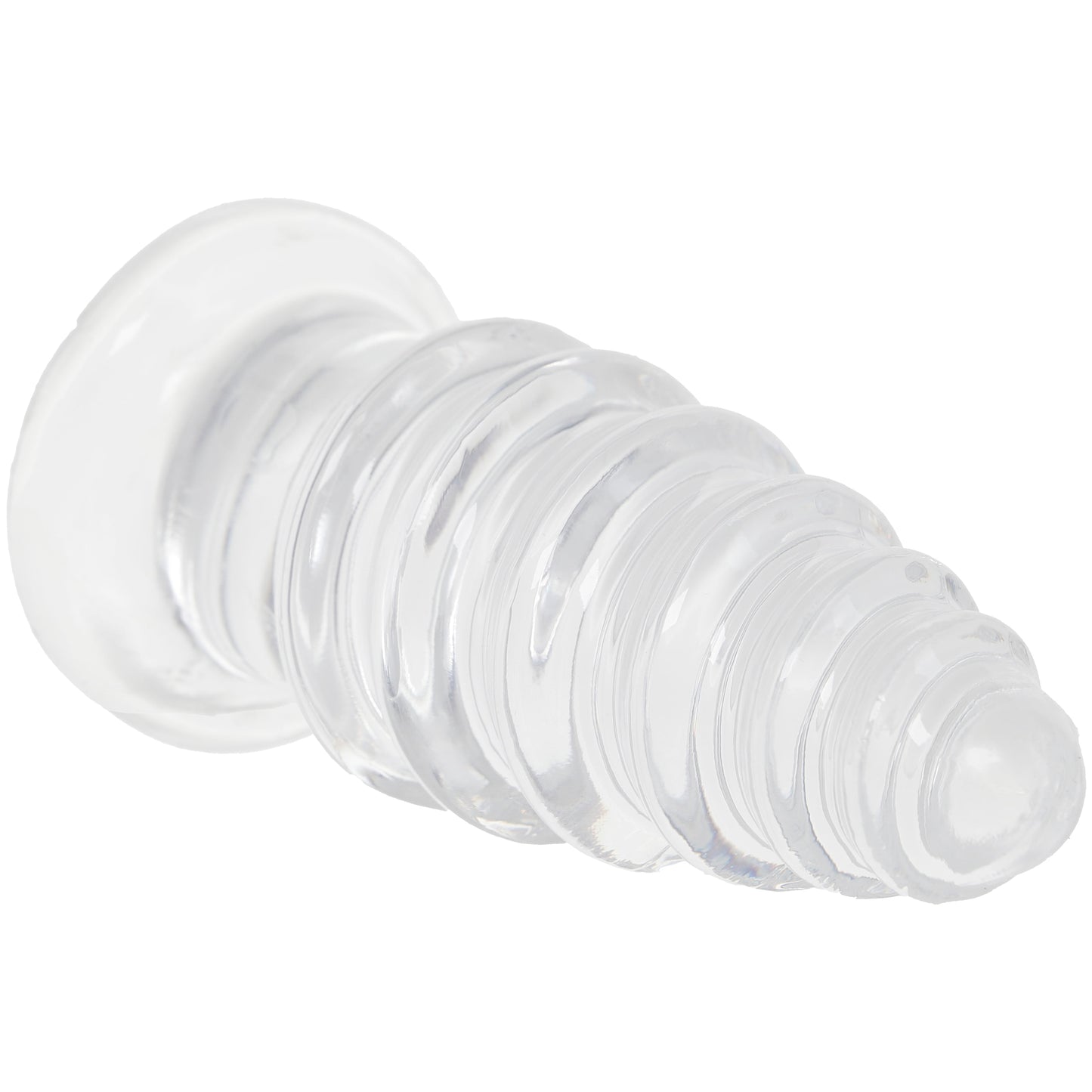 Crystal Jellies 5 Inch Anal Twist Butt Plug in Clear