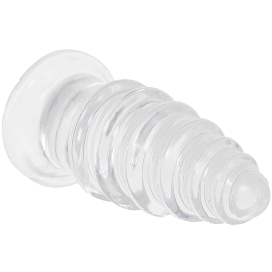 Crystal Jellies 5 Inch Anal Twist Butt Plug in Clear