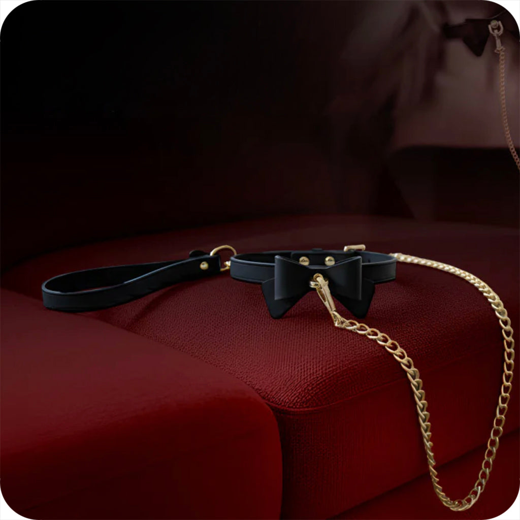 Temptasia Ardor Silicone Bows Collar & Leash