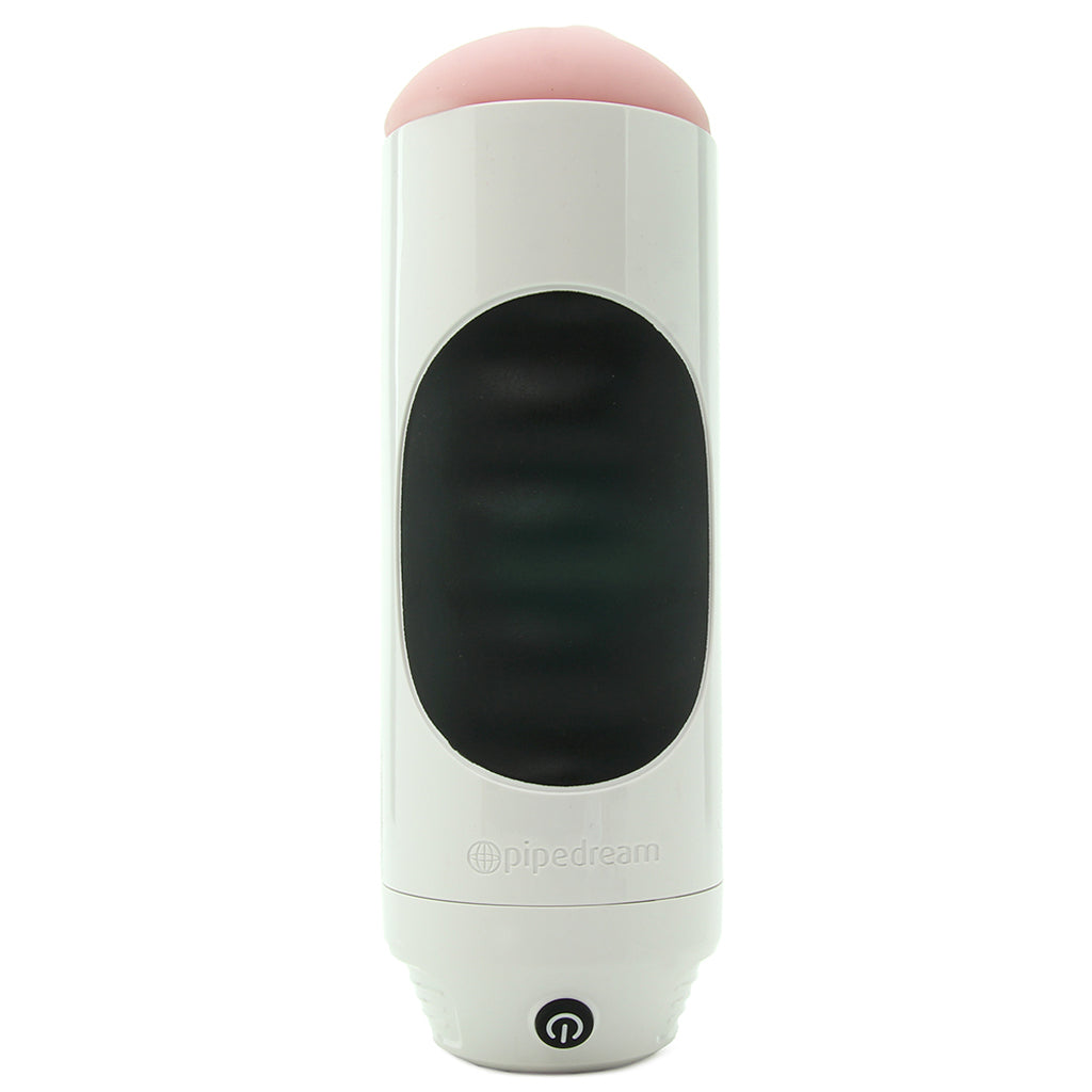 Mega Grip Squeezable Vibrating Pussy Stroker in White
