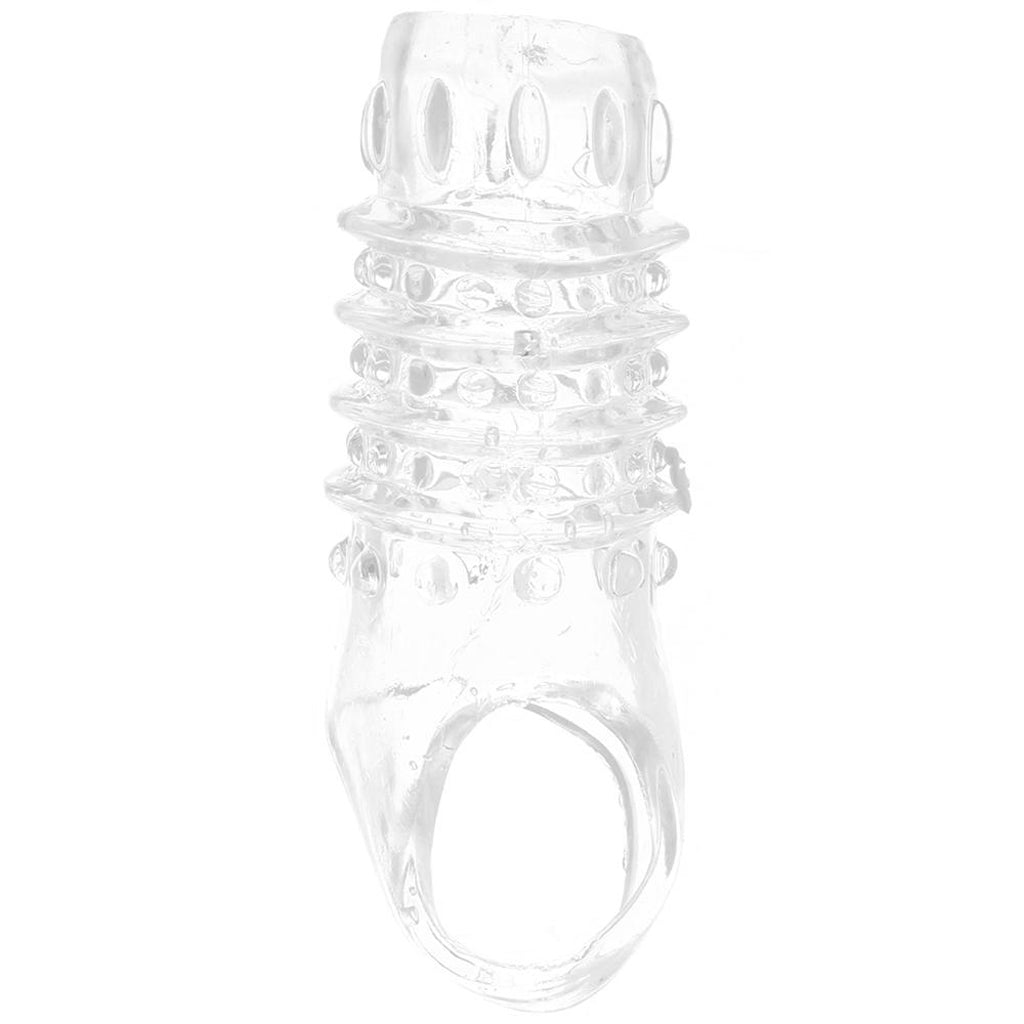 Luxury Textured Penis Sheath in Clear TPE - Heighten Sensation & Extend Pleasure