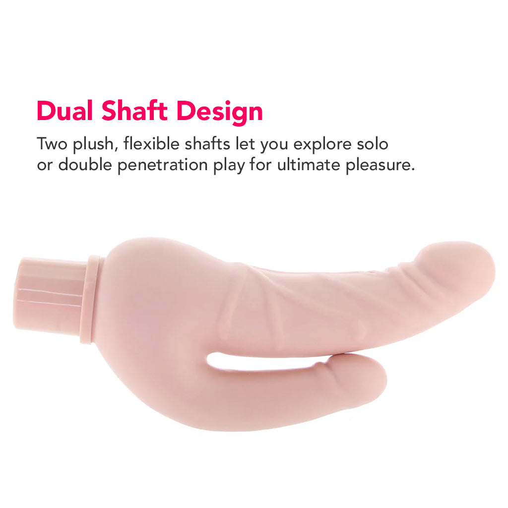 Power Stud Rechargeable Over & Under Vibe in White
