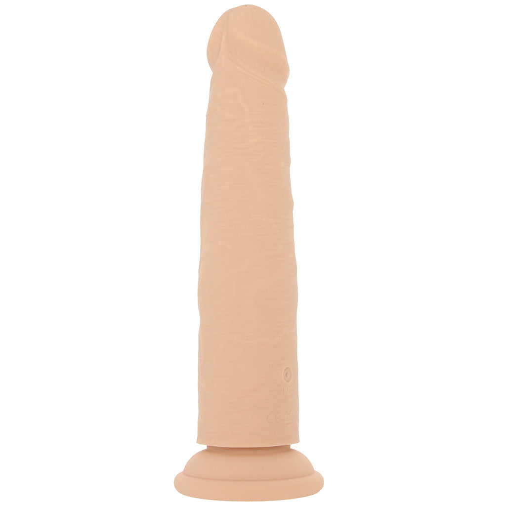 Silicone Studs Vibrating & Thrusting Dildo in Light