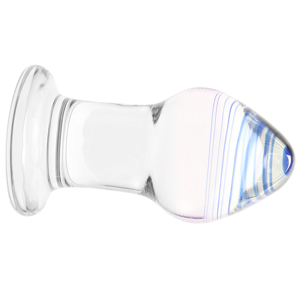 gläs Amethyst Rain Butt Plug | Luxury Hand-Blown Glass for Exquisite Anal Pleasure