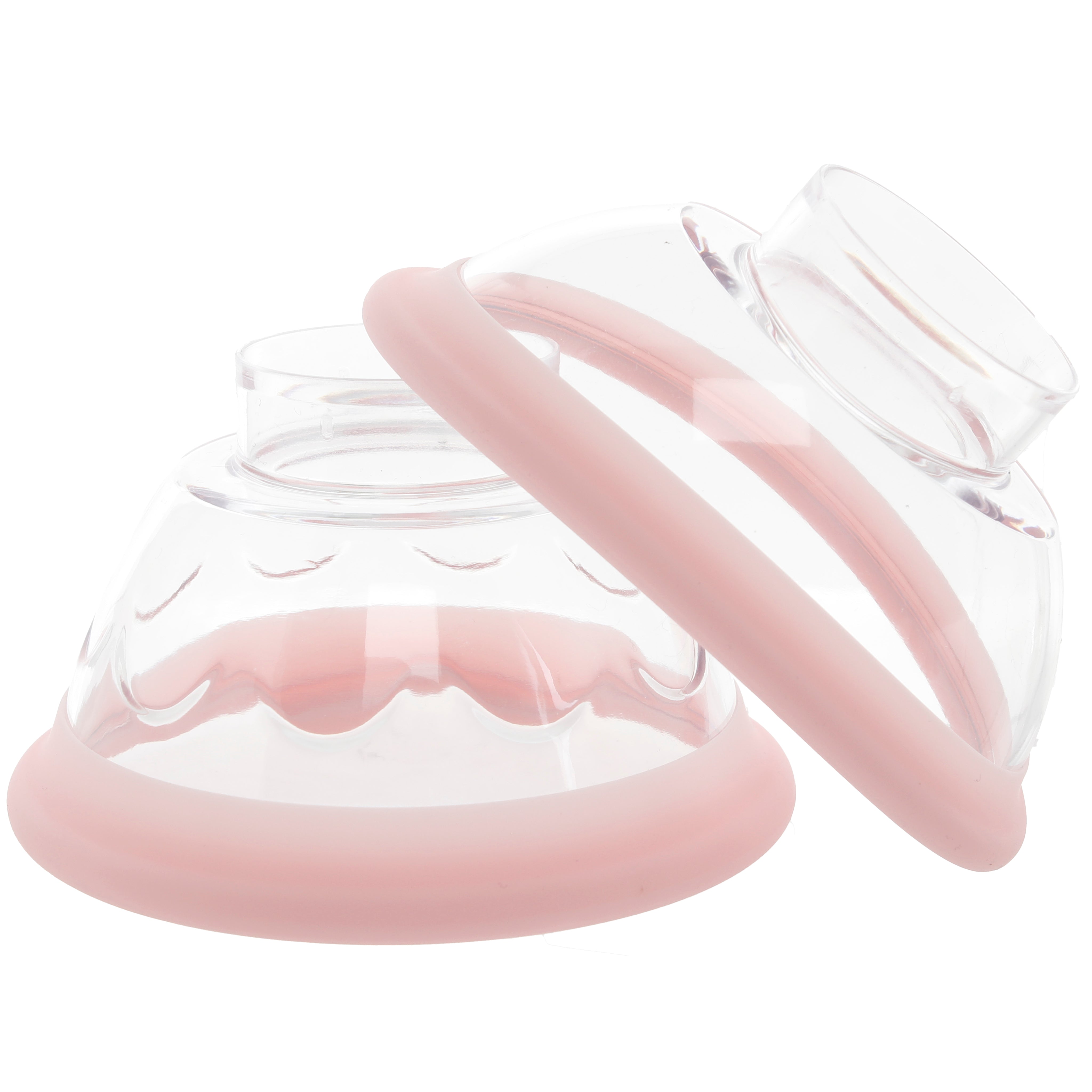 Pumped Vulva & Breast Auto Suction Set with Tongue in Rose