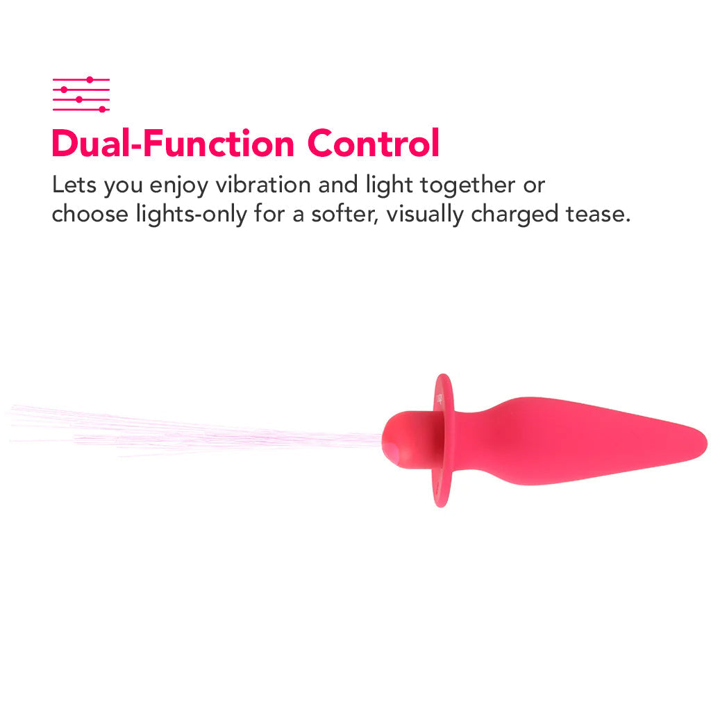 Southern Lights Vibrating Butt Plug in Pink