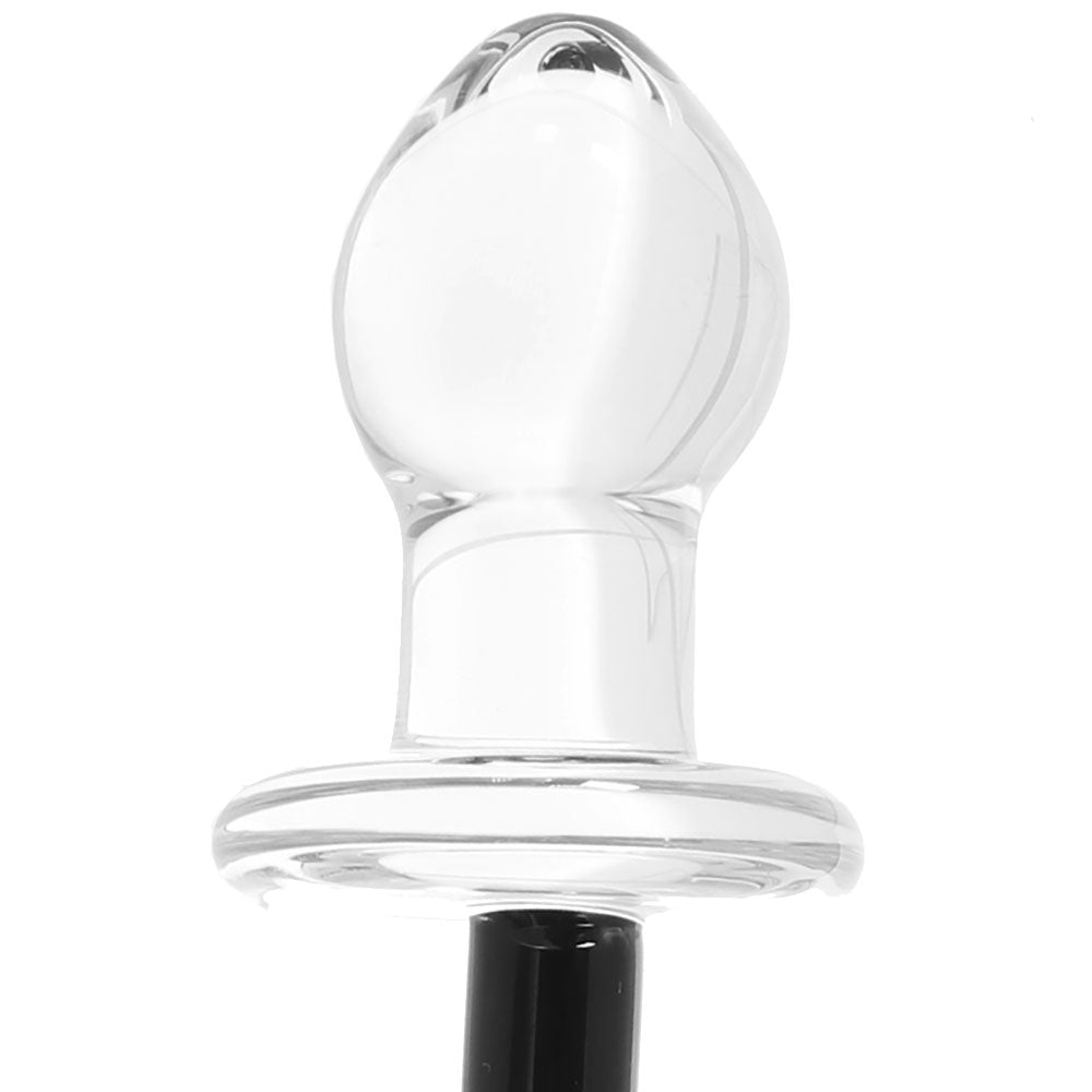 gläs Horse Tail Butt Plug: Seductive Pyrex Glass Anal Toy with Extra Long Tail