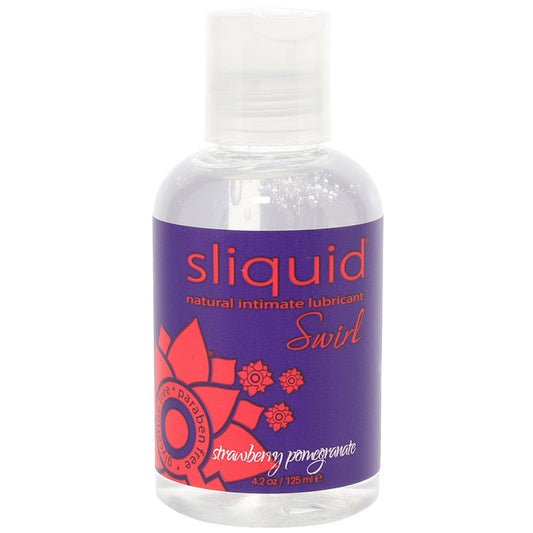 Sliquid Naturals Swirl: Strawberry Pomegranate Flavored Lube for Vegan, Sensitive Pleasure
