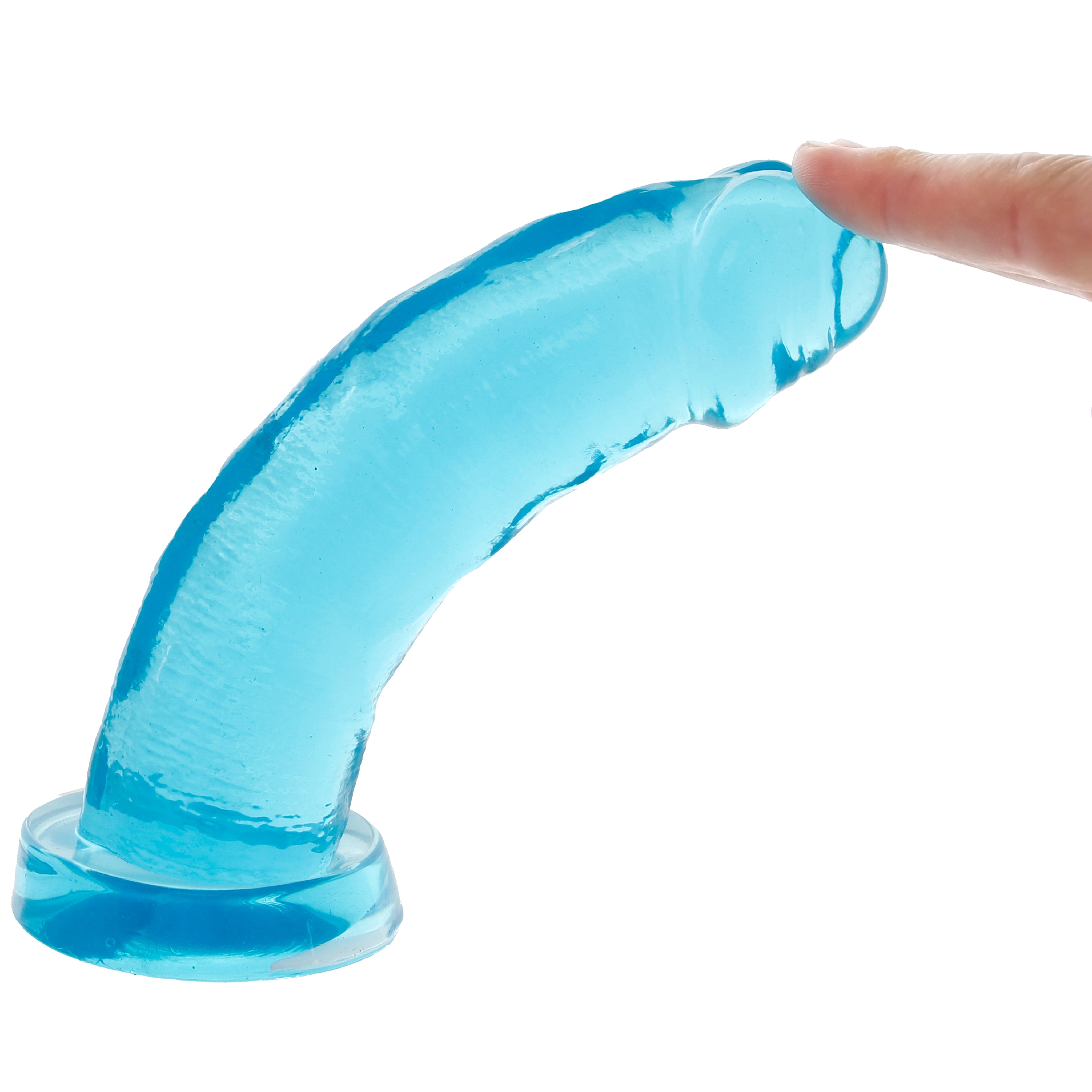 Crystal Jellies 7 Inch Realistic Dildo in Teal