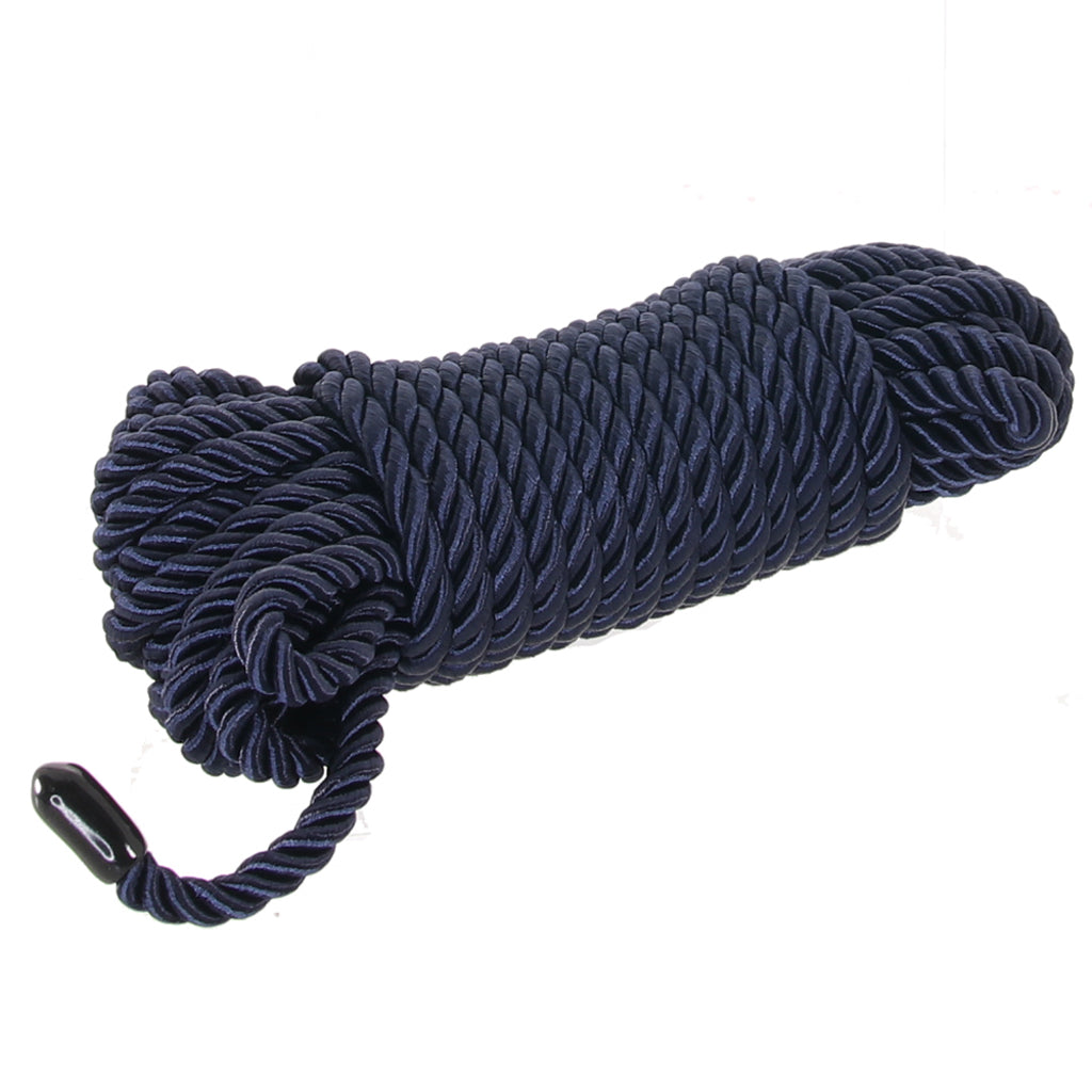 Bondage Couture Luxurious Blue Satin Rope - Velvet-Soft Restraints