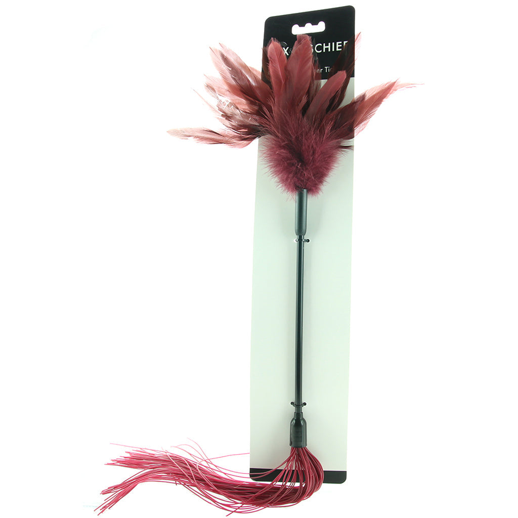 Sex & Mischief Enchanted Feather Tickler | Dual-Sided Silicone Flogger for Exquisite Play