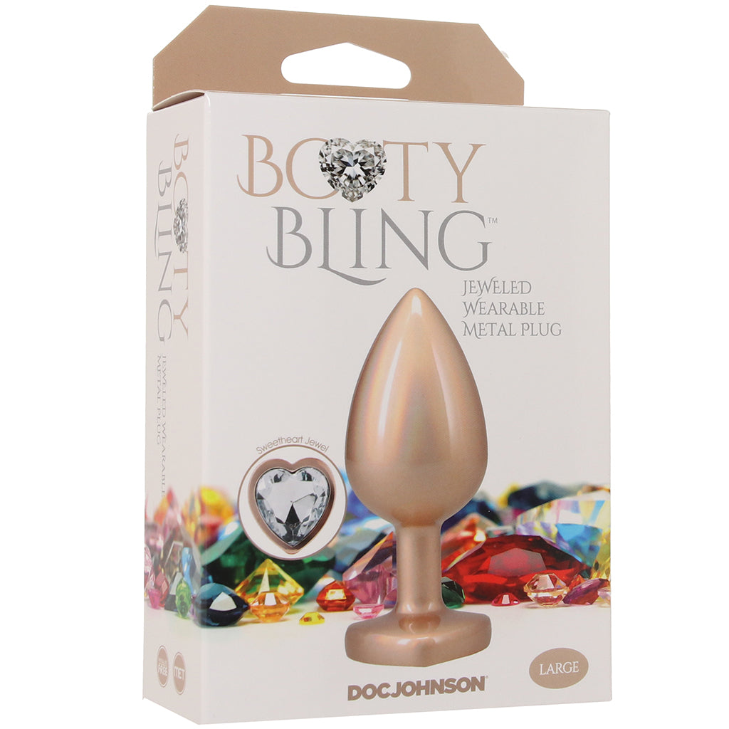 Booty Bling Gold Metal Jewelled Butt Plug in Large