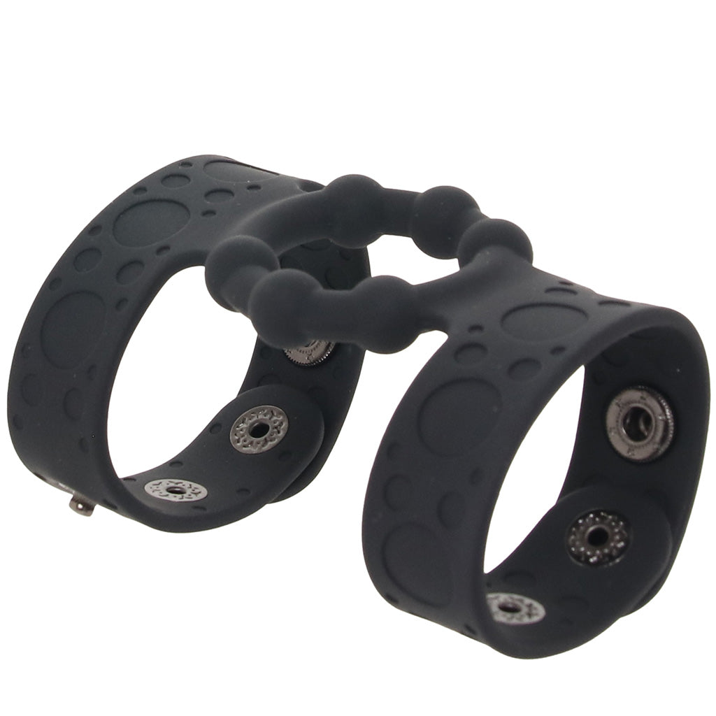 Elevate Every Sensation: Magic Beaded Cock Ring with Adjustable Ball Straps