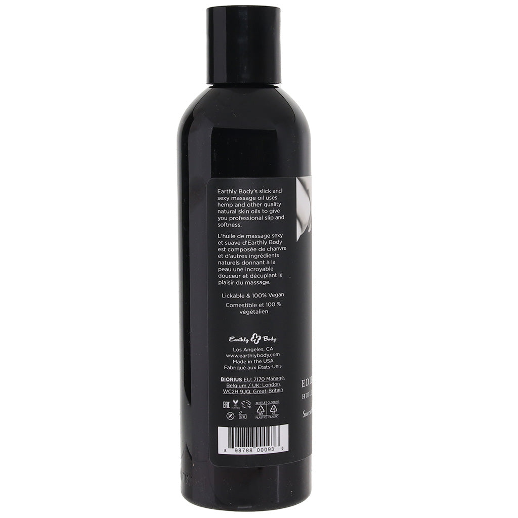 Edible Massage Oil 8oz/236ml in Strawberry