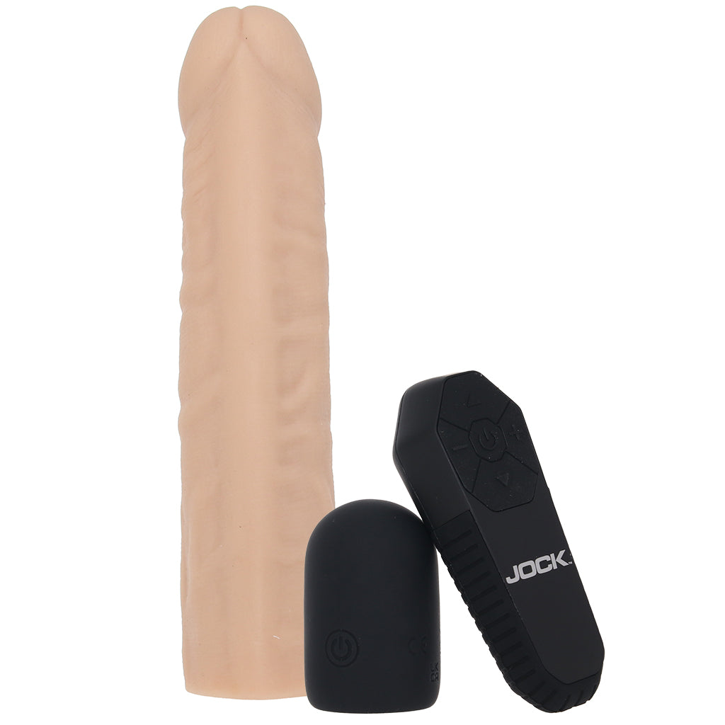 XR Brands Jock Vibrating Realistic Penis Extender in Light - Vibrators - HoneyHugs Canada
