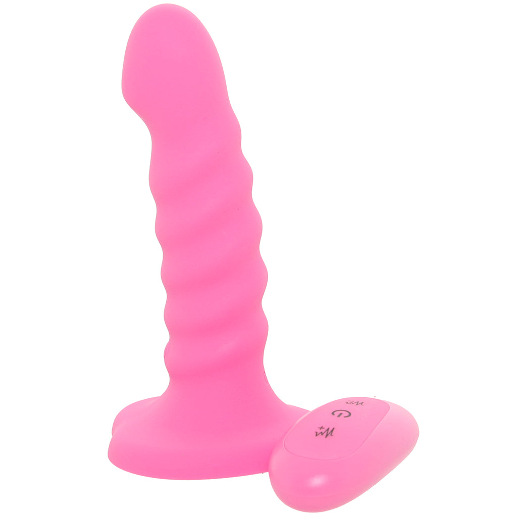 colours Colours 5 Inch Ribbed Remote Vibe in Pink - Dildos - HoneyHugs Canada (View 3)