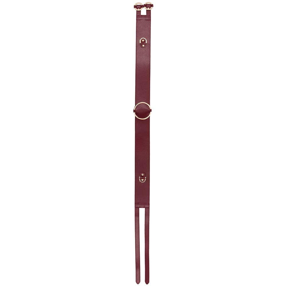 Ouch! Halo Burgundy Waist Bondage Belt | Luxurious Faux Leather Play & Fashion Statement | L/XL