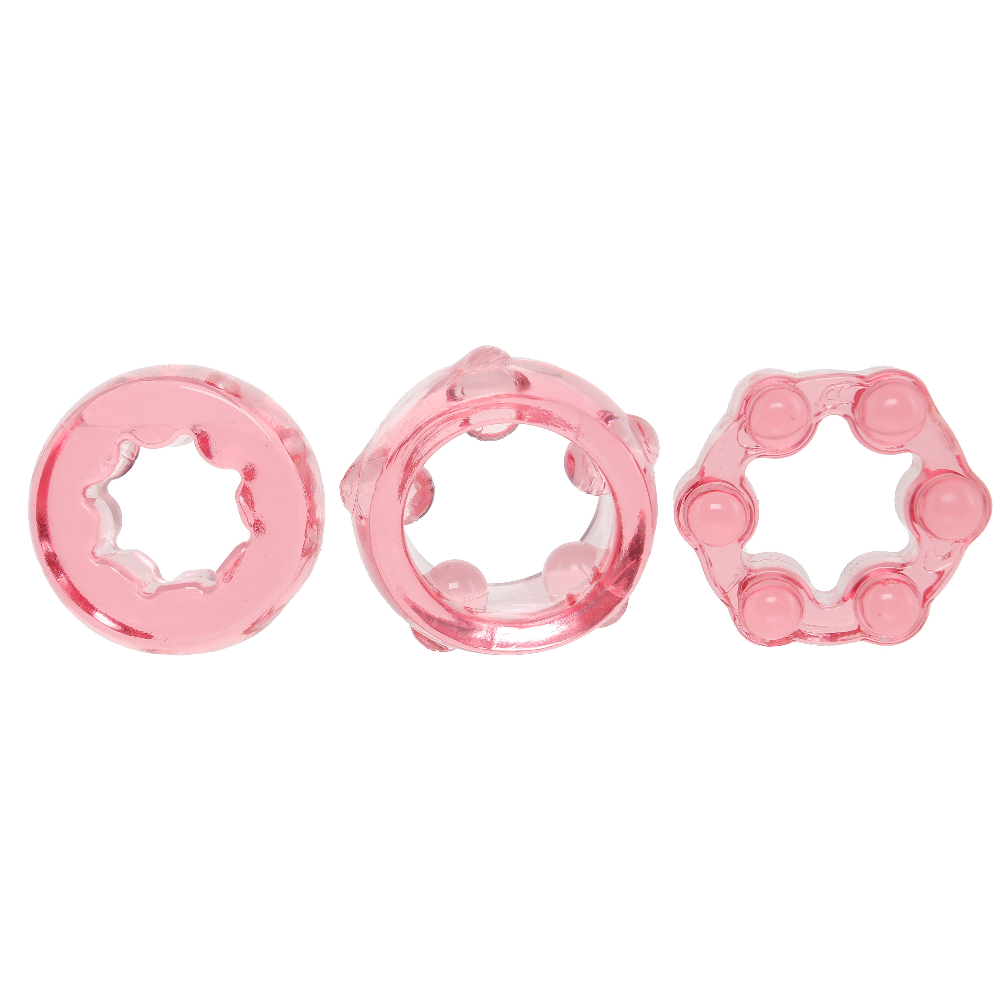 Crystal Jellies Performance Cock Ring Set in Pink