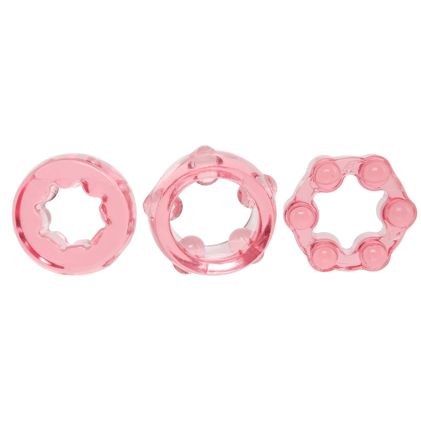 Crystal Jellies Performance Cock Ring Set in Pink