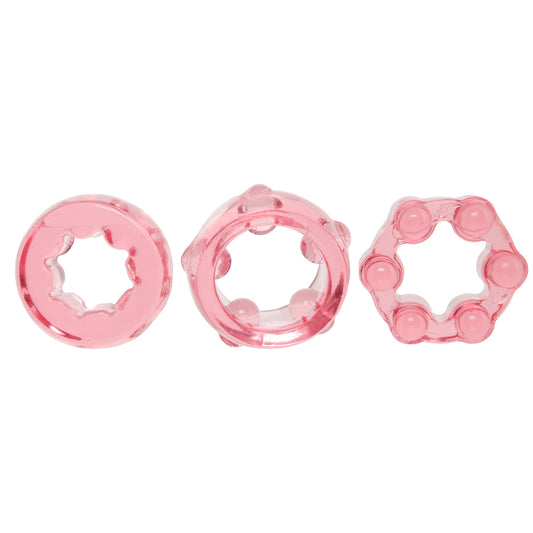 Crystal Jellies Performance Cock Ring Set in Pink
