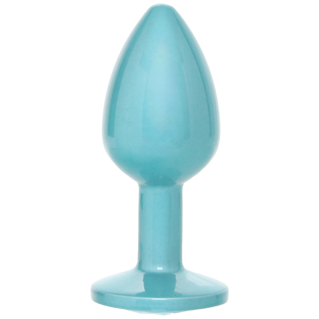 Rear Assets Medium Metal Butt Plug in Teal