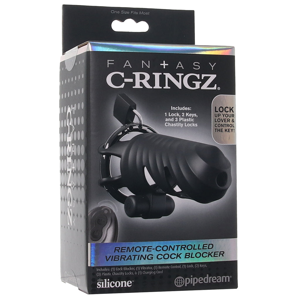 Fantasy C-Ringz Fantasy C-Ringz Remote Controlled Vibrating Cock Blocker - Vibrators - HoneyHugs Canada (View 9)