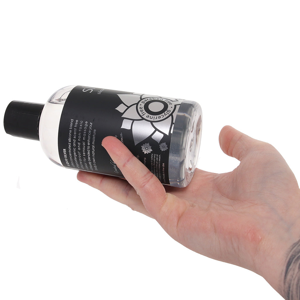 Silver Silicone Intimate Lubricant in 8.5oz/255ml